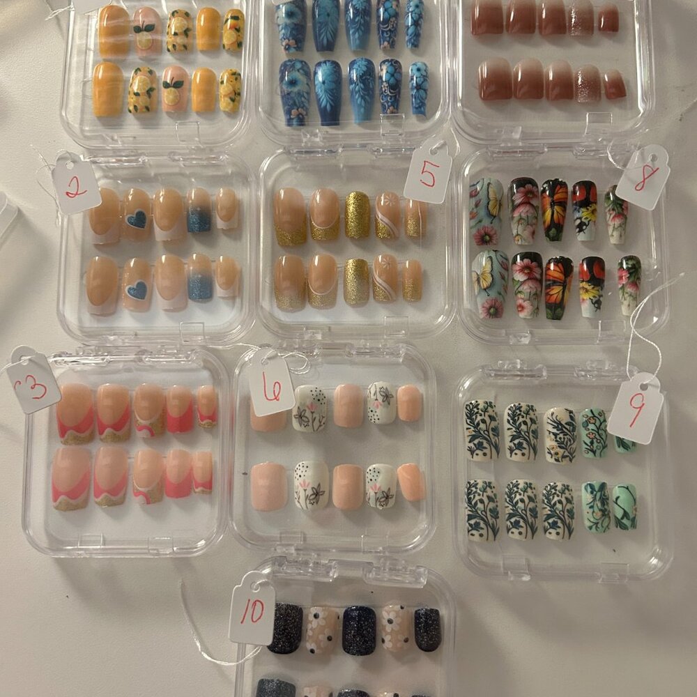 Brand New Mystery Nail Sets-get 8 different sets( 2 of every set) for $15.00
